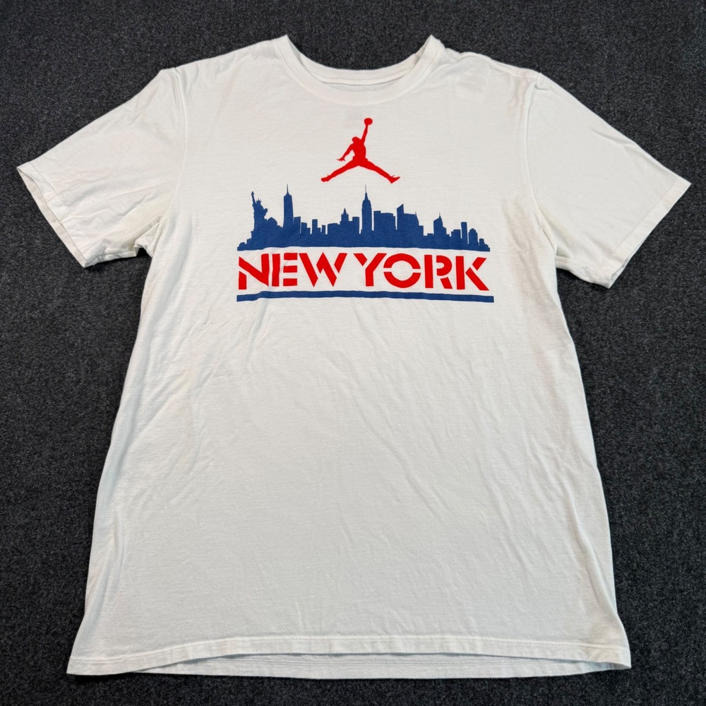 Jordan Mens New York City‎ Skyline Jumpman Graphic T-Shirt White Large L